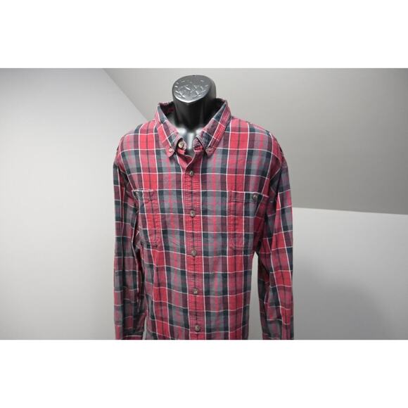 Duluth Trading Co. Flannel Camp Shirt Rugged Plaid Long Sleeve Mens Sz 4XL - Picture 2 of 8